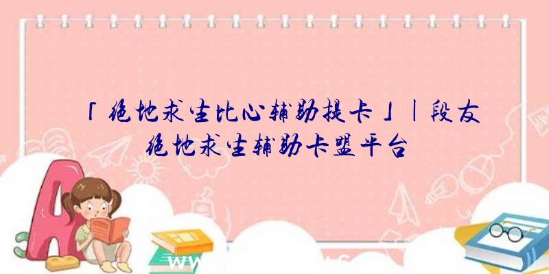 「绝地求生比心辅助提卡」|段友绝地求生辅助卡盟平台